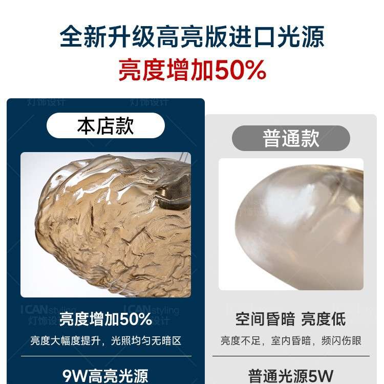 复式挑空loft楼梯长线吊灯设计师玻璃云朵灯公寓售楼大别墅客厅灯