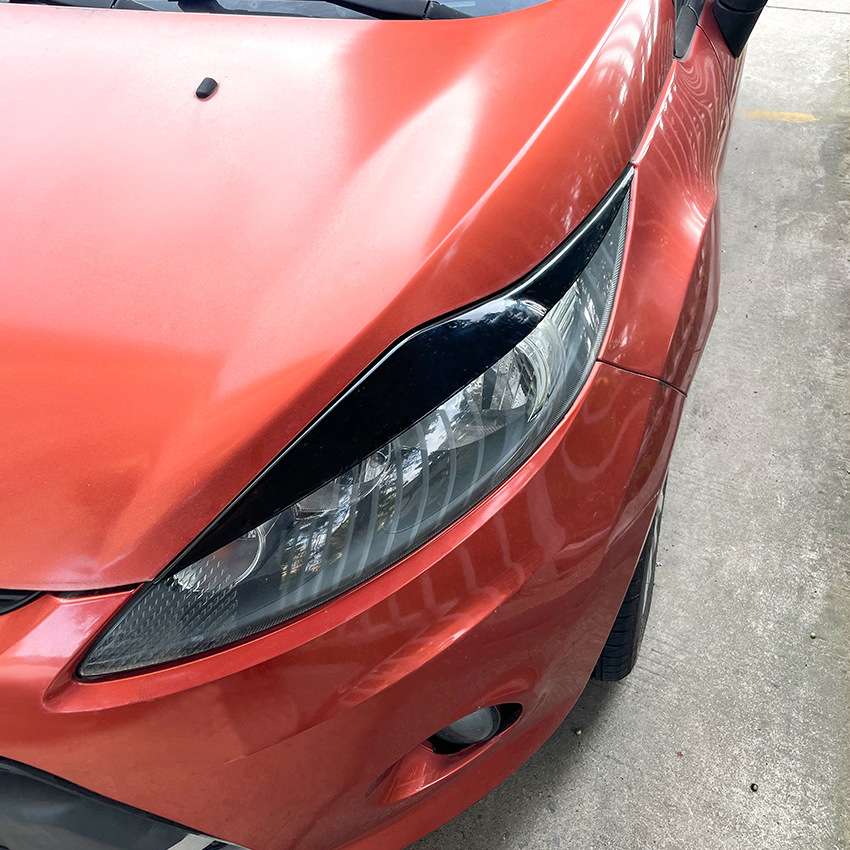 适用福特嘉年华Fiesta MK6 2008-2012 前大灯灯眉车贴外饰改装