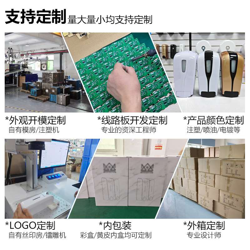 现货 500ML手动泡沫皂液器 单头给皂机壁挂洗手液瓶塑料洗手机