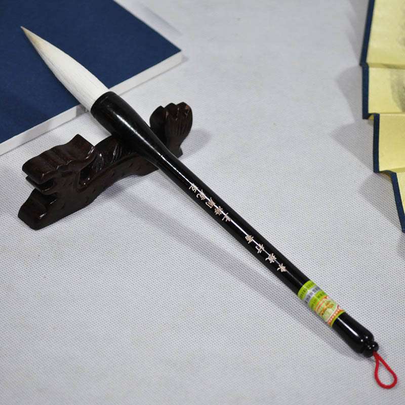 上海周虎臣兼毫毛笔 东坡行书加键光锋羊毫提斗大毛笔 对联书法笔