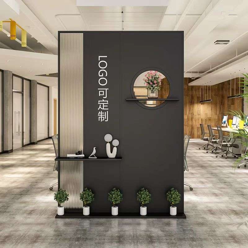 现代铁艺矮隔断家用客厅玄关屏风餐厅酒吧镂空透明半截屏风墙厂家
