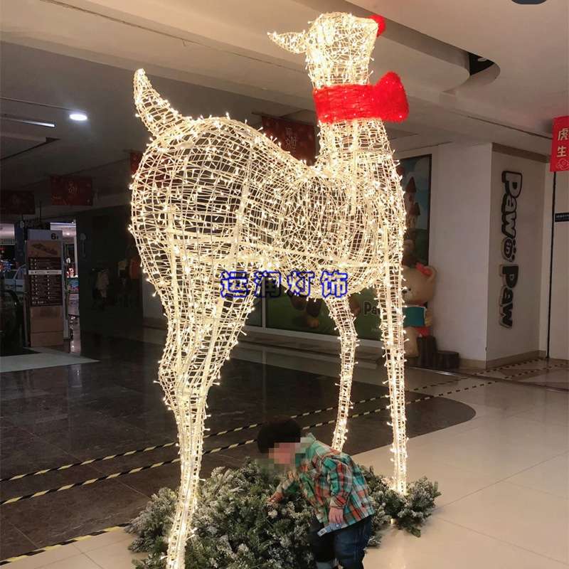 厂家直销LED圣诞图案造型灯街道灯杆动物鹿圣诞树灯 节日装饰灯