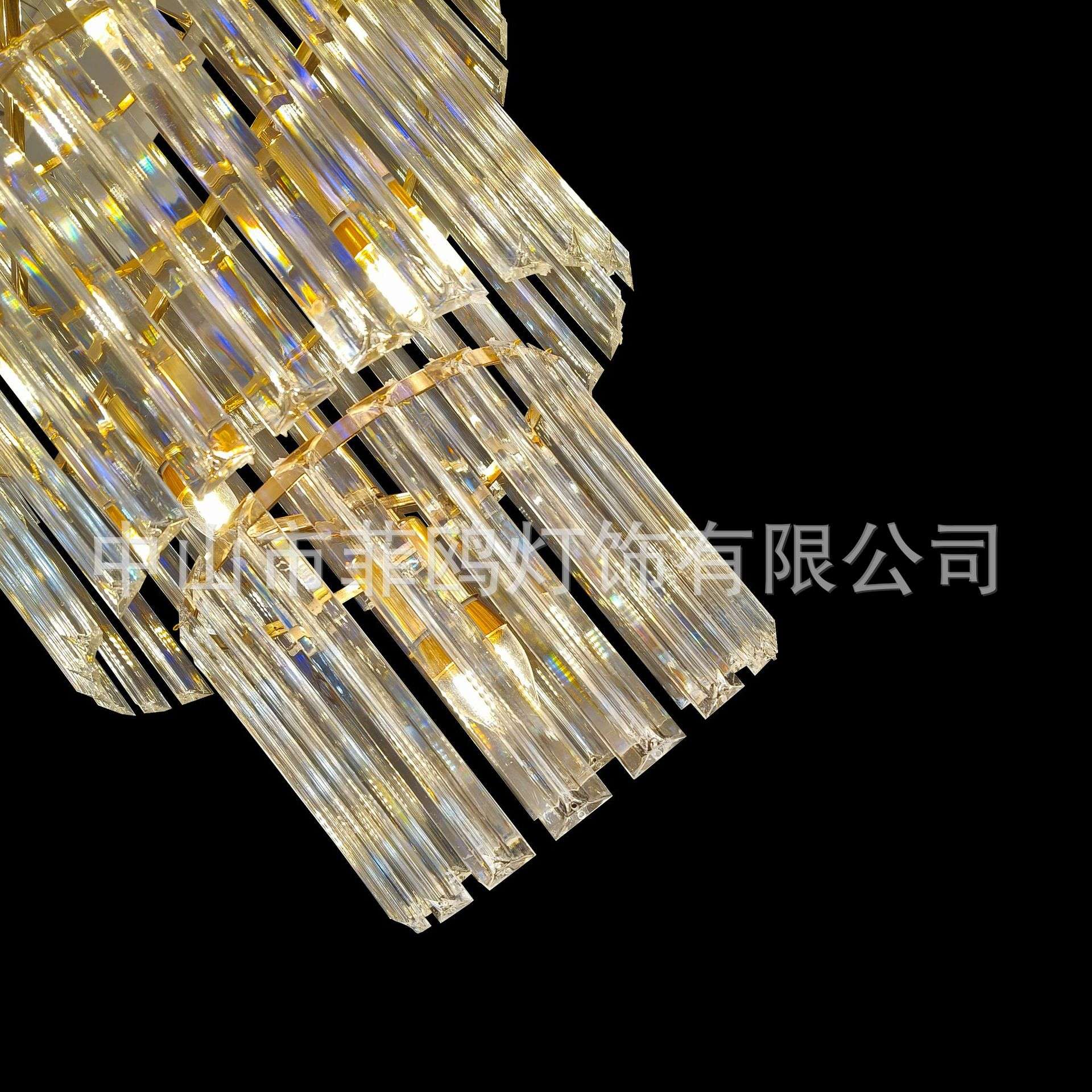 欧式婚礼水晶吊灯结婚礼堂亚克力装饰道具led婚庆灯具酒店长吊灯