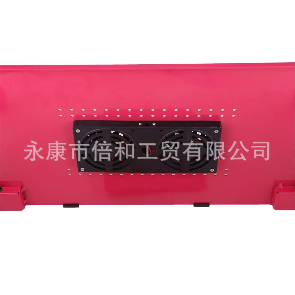 床上红色双风扇铝合金笔记本折叠电脑桌