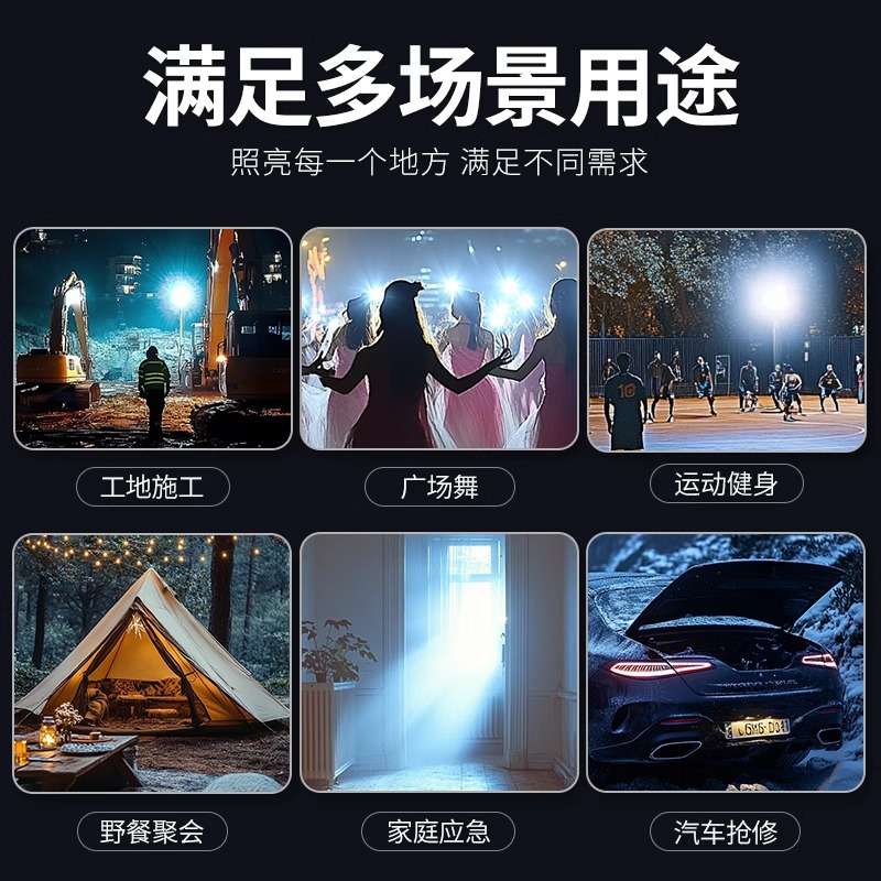 沃尔森W06户外带磁铁led工作灯汽修维修超亮强光修车充电工作灯