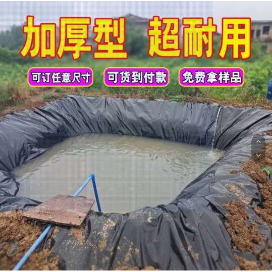 鱼塘防渗膜加厚土工膜黑色塑料膜地膜防漏水池塘防水布鱼池专用