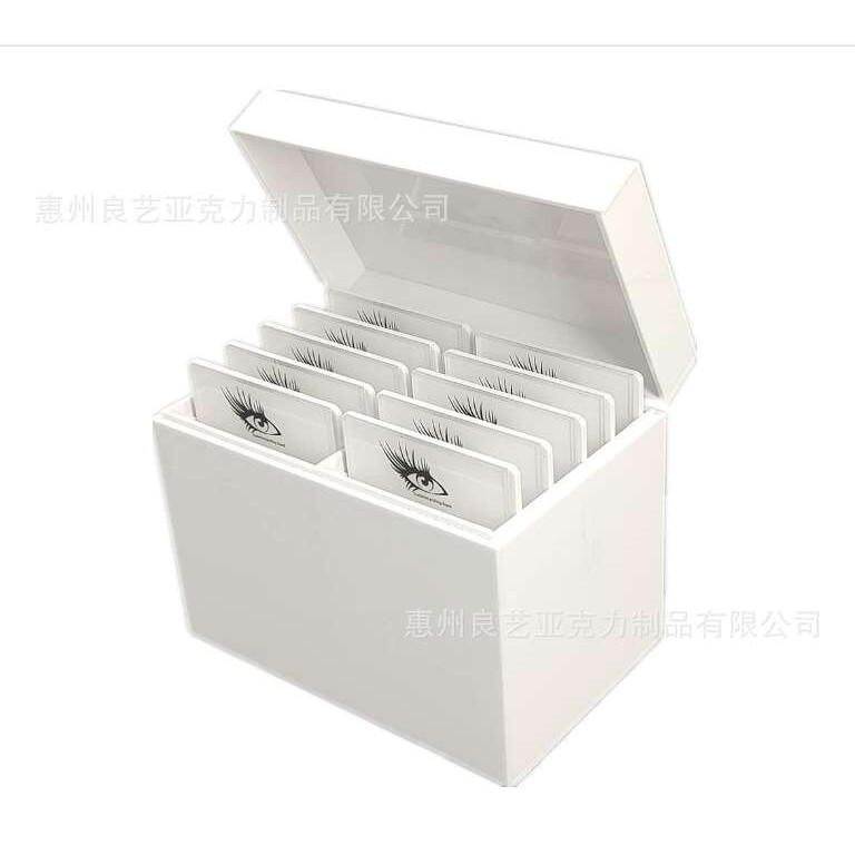 厂家直销亚克力睫毛收纳盒化妆收纳盒假睫毛胶托盘支架收纳盒