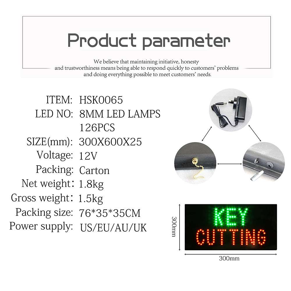 门店门头招牌 店铺橱窗灯牌标识制造厂家 LED KEY CUTTING SIGN