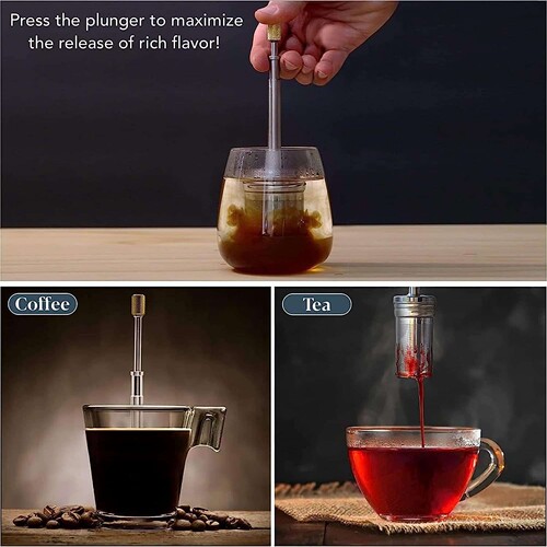 FinalPress Coffee infuser 亚马逊家居不锈钢按压式咖啡过滤器