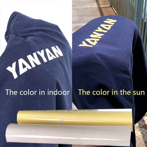工厂热销新款热转印光变刻字膜服装用HTV光变乙烯基烫印膜