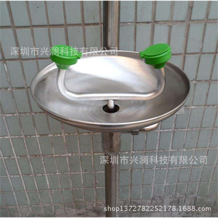 304不锈钢复合式洗眼器*紧急冲淋洗眼器XL6610B验厂双口洗眼器
