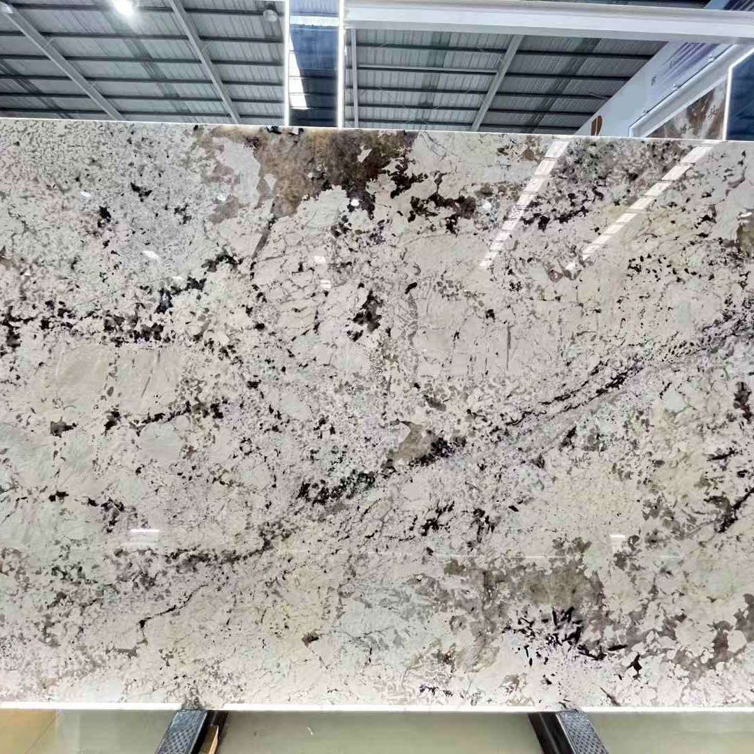 白底潘哆拉奢石玄关墙面装饰 天然大理石餐桌面厨房岛台