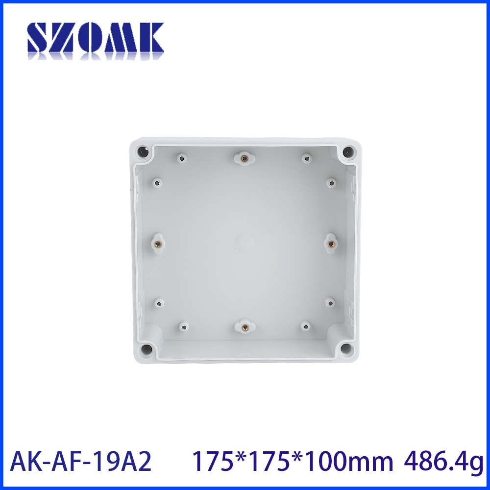 SZOMK防水塑料外壳电子仪器仪表盒子IP67方形透明盖壳体加工AF-19
