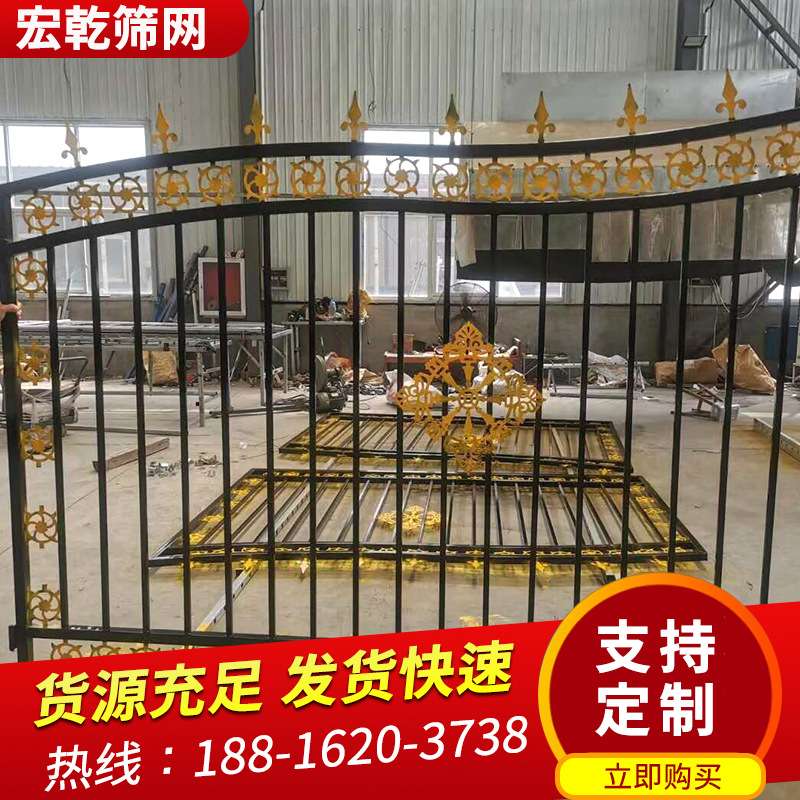 小区锌钢护栏金属镀锌方管护栏别墅围墙铁艺锌钢护栏围栏厂家