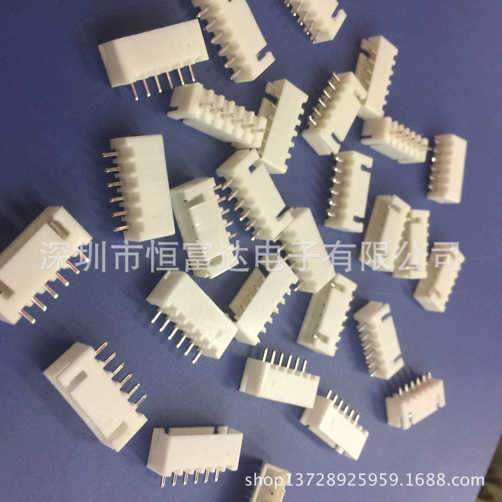 零售 XH2.54-6P直针180度直针座 6P连接器6A 间距2.5MM接插件