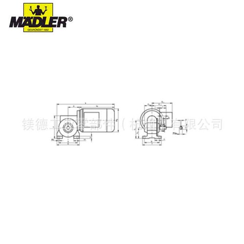 Maedler 带一级蜗杆齿轮 蜗杆齿轮电机 类型R 截至 32Nm