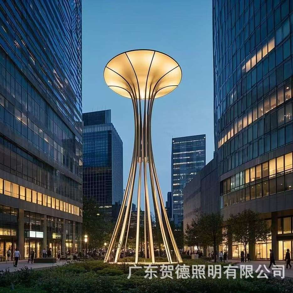 景观灯304不锈钢公园景区智能控制幻彩色拱门凉亭雕塑灯互动装置
