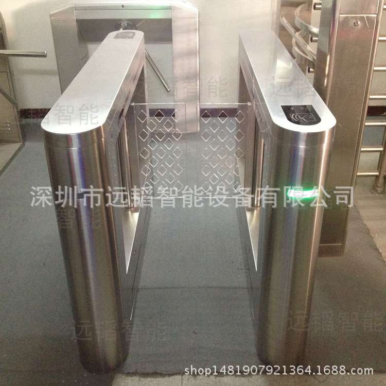智能小区门禁摆闸 厂家直销桥式侧面圆弧摆闸 自行车专用通道摆闸