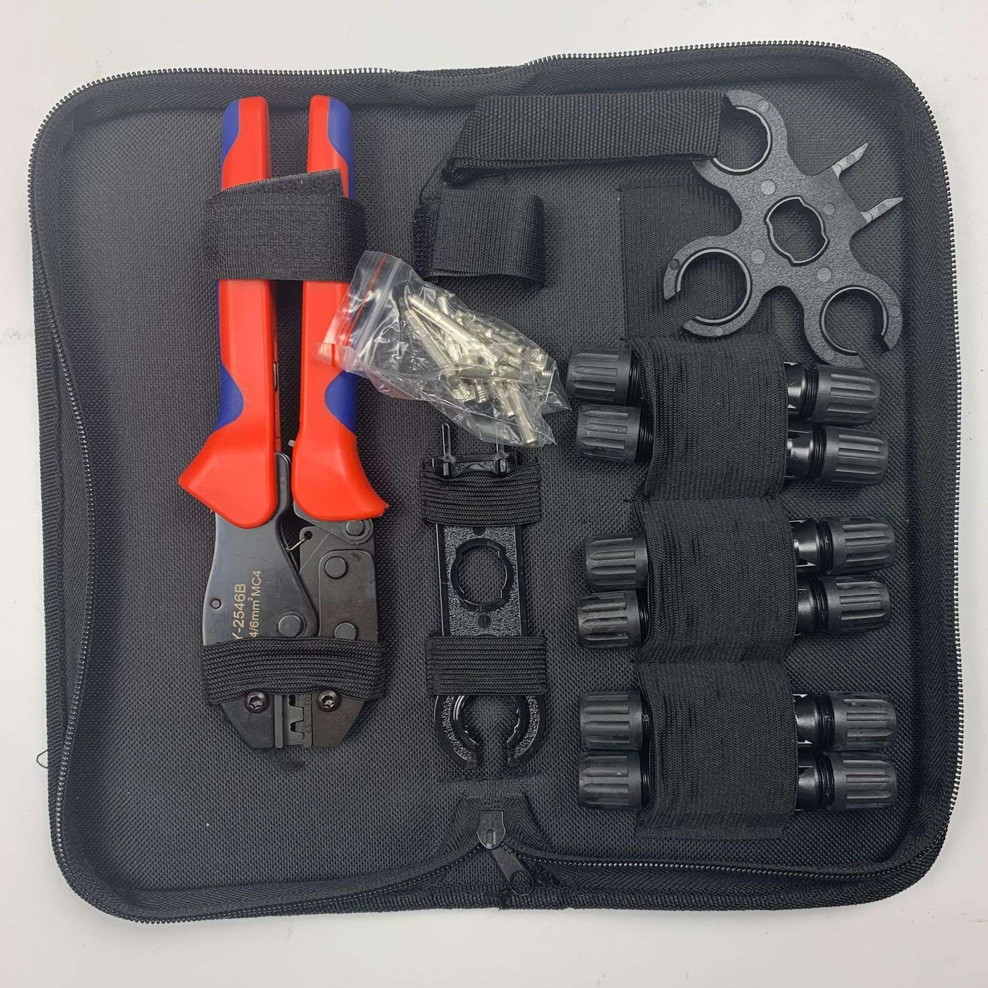 【压线钳】MC4光伏电缆cm4连接器接头LY-2546B夹线端子钳压线钳今