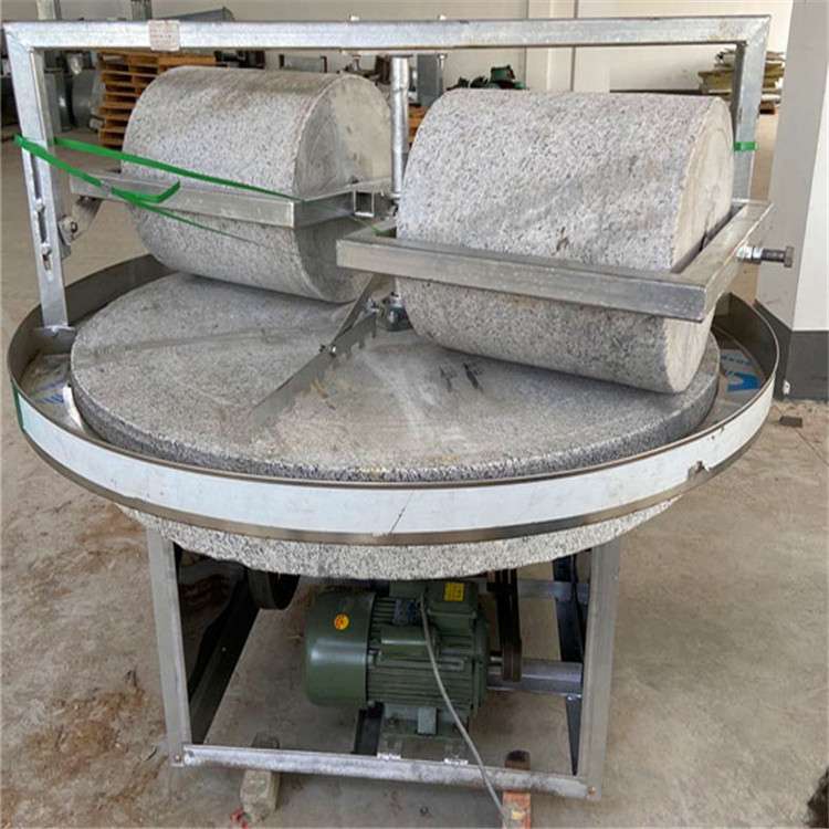 黄豆磨面电动石碾 家用碾磨辣椒面设备 加工艾绒粉机器