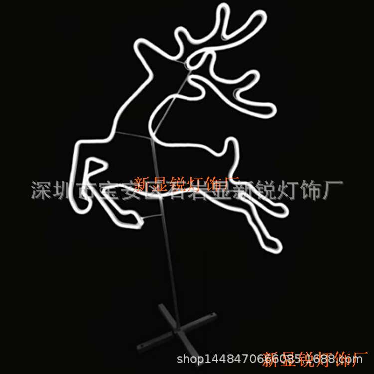 led平面动物灯户外城市亮化装饰图案灯猴子金箍棒老虎鹿龙造型灯