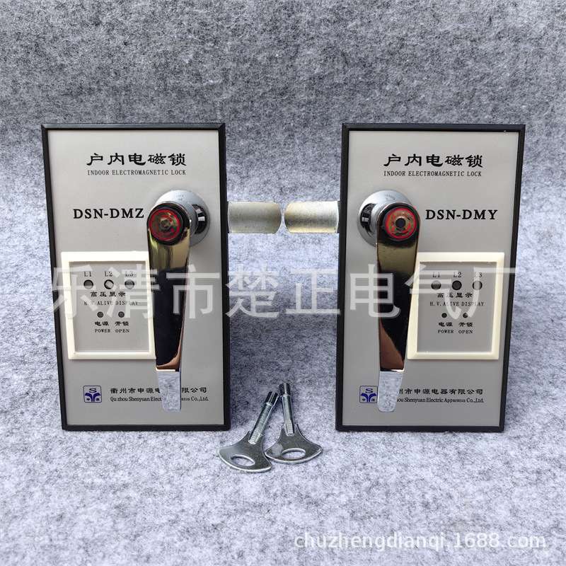 衢州申源户内高压电磁锁DSN-DMZ/DMY手柄式高压柜电门锁电控锁