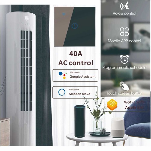 涂鸦APP支持ALEXA SIRI GOOGLE智能语音控制40A大功率空调开关