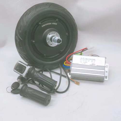 10寸电机碟刹轮毂电机滑板车改装套件48V800W轮毂电机控制器转把