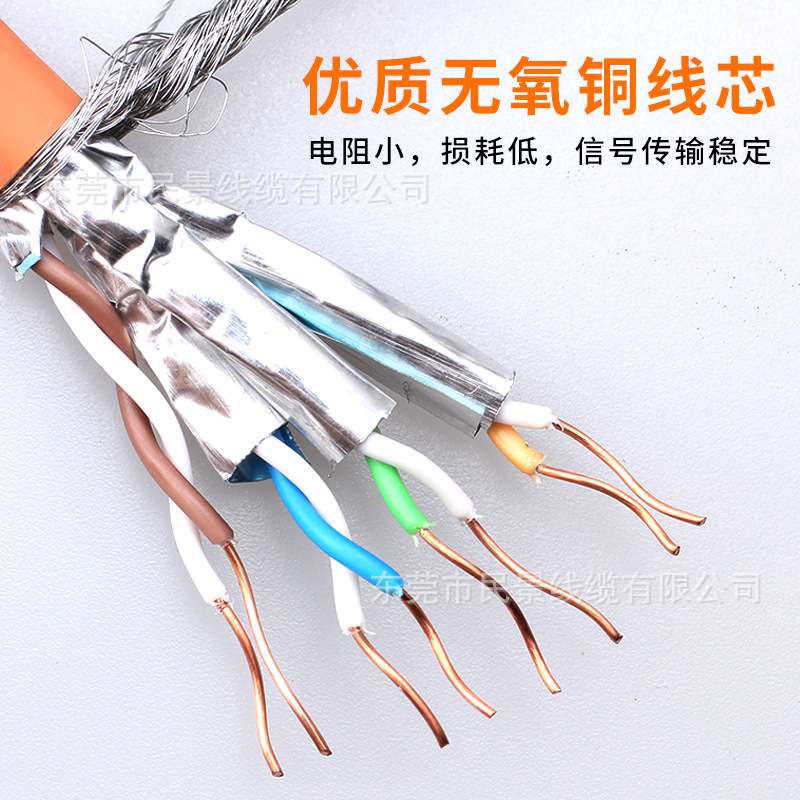 七类网线双屏蔽cat7类万兆网线家用S/FTP过测试网络线 含税