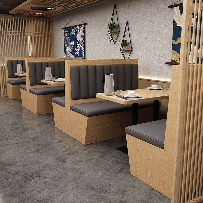 烧烤店桌椅组合板式火锅饭店餐饮茶楼餐厅餐桌商用卡座沙发跨境