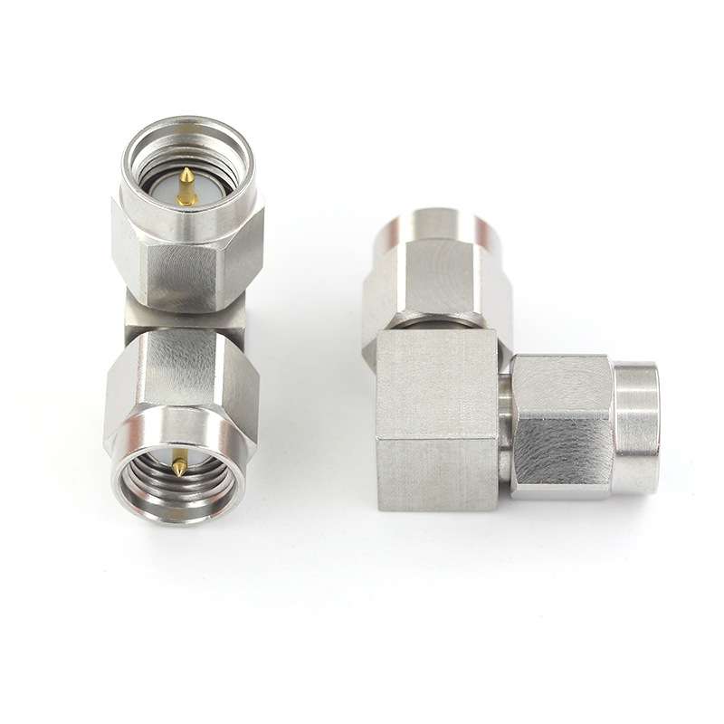 不锈钢SMA转接头 SMA--JJ弯式 SMA内螺内针转内螺内针 DC-18G