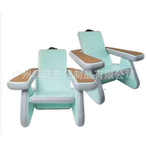 水上充气浮台套装大型游艇周边海洋娱乐浮床夏季充气泳池躺椅靠椅