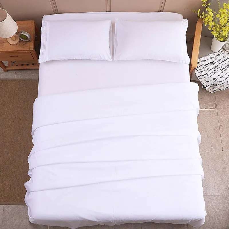 床品出口外贸四件套床笠式Hotel Fitted Bed Sheet set酒店布草