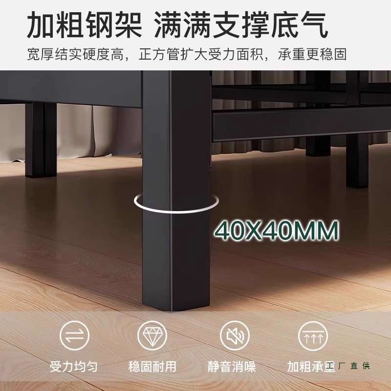 折叠床单人床家用简易成人午休双人床卧室加床出租房加固硬板铁床