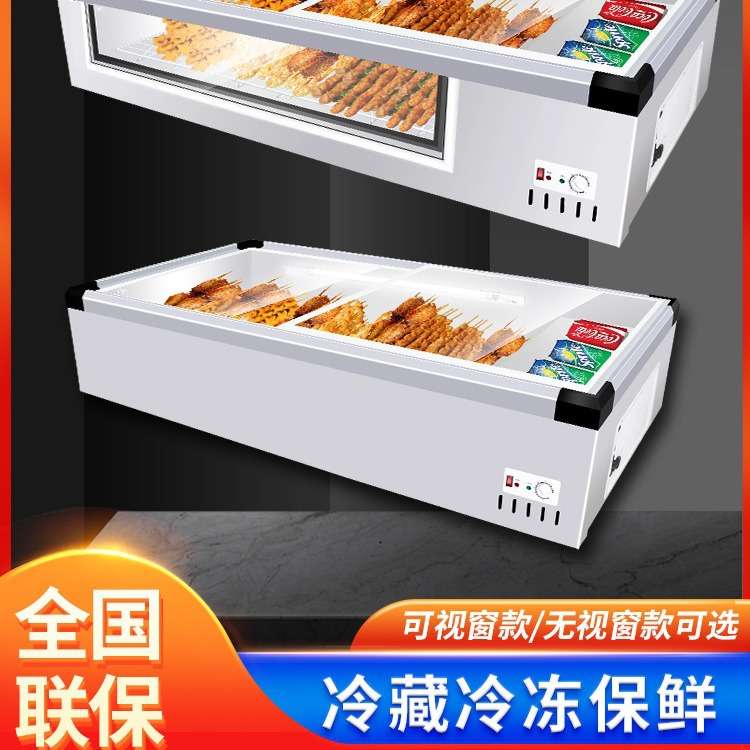 台式冷藏展示柜商用烧烤冷冻柜小型炸串三轮车摆摊移动冷藏冷冻柜