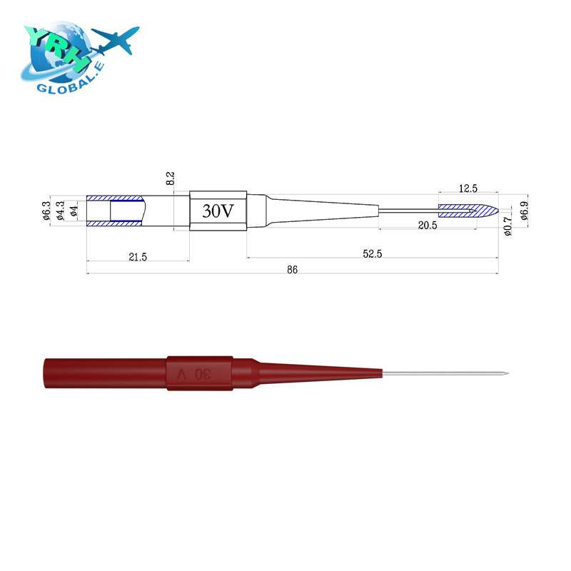 新款香蕉插头转鱼夹测试线3角度5线汽车后探针组合套装JT0050