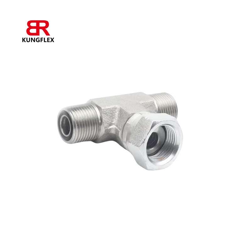 倍润厂家供应304不锈钢液压接头过渡接头软管接头BF系列三通接头