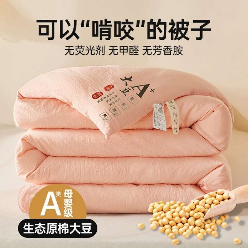 A类原棉大豆纤维被子纯棉冬被全棉被心加厚单人宿舍春秋夏凉被褥