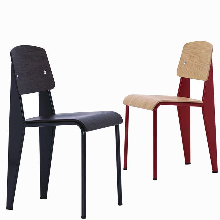 标准椅简约学生课桌椅现代设计师钢架热弯板餐椅Standard Chair