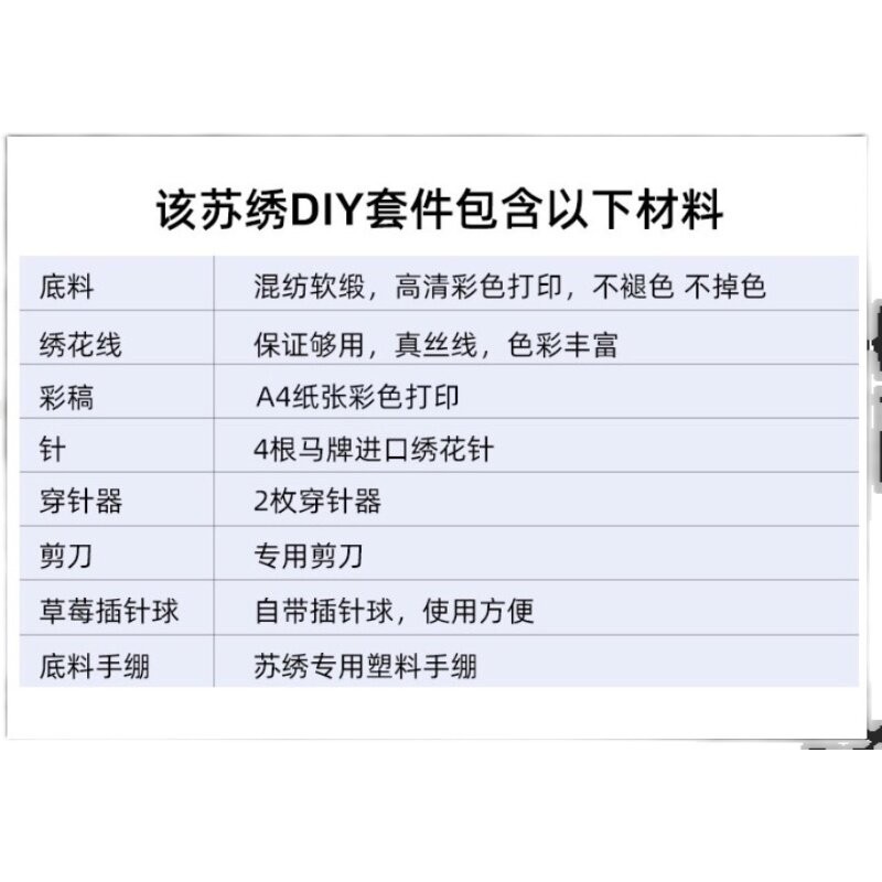 溥畔年 包邮 苏绣刺绣DIY套件初学 书房字画静心图 手工刺绣自学