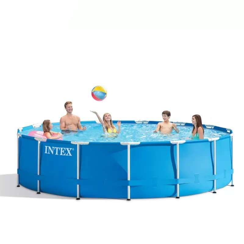 INTEX28200 10尺圆形管架水池 户外别墅家用水池儿童成人家庭泳池