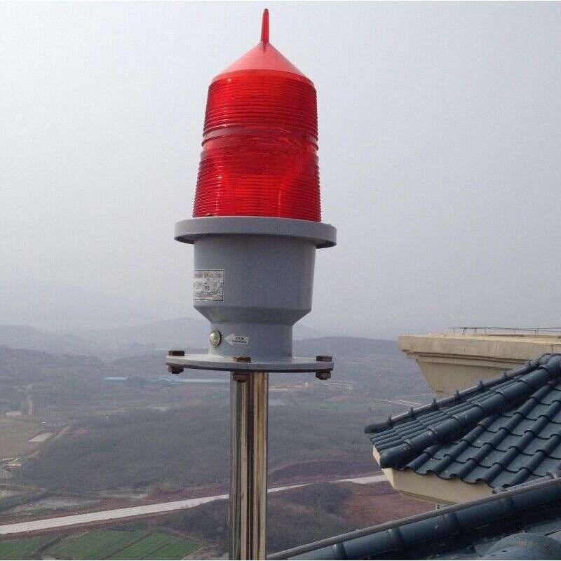 智能型高光强障碍灯24小时白色闪光航标灯航空障碍灯高楼铁塔电厂