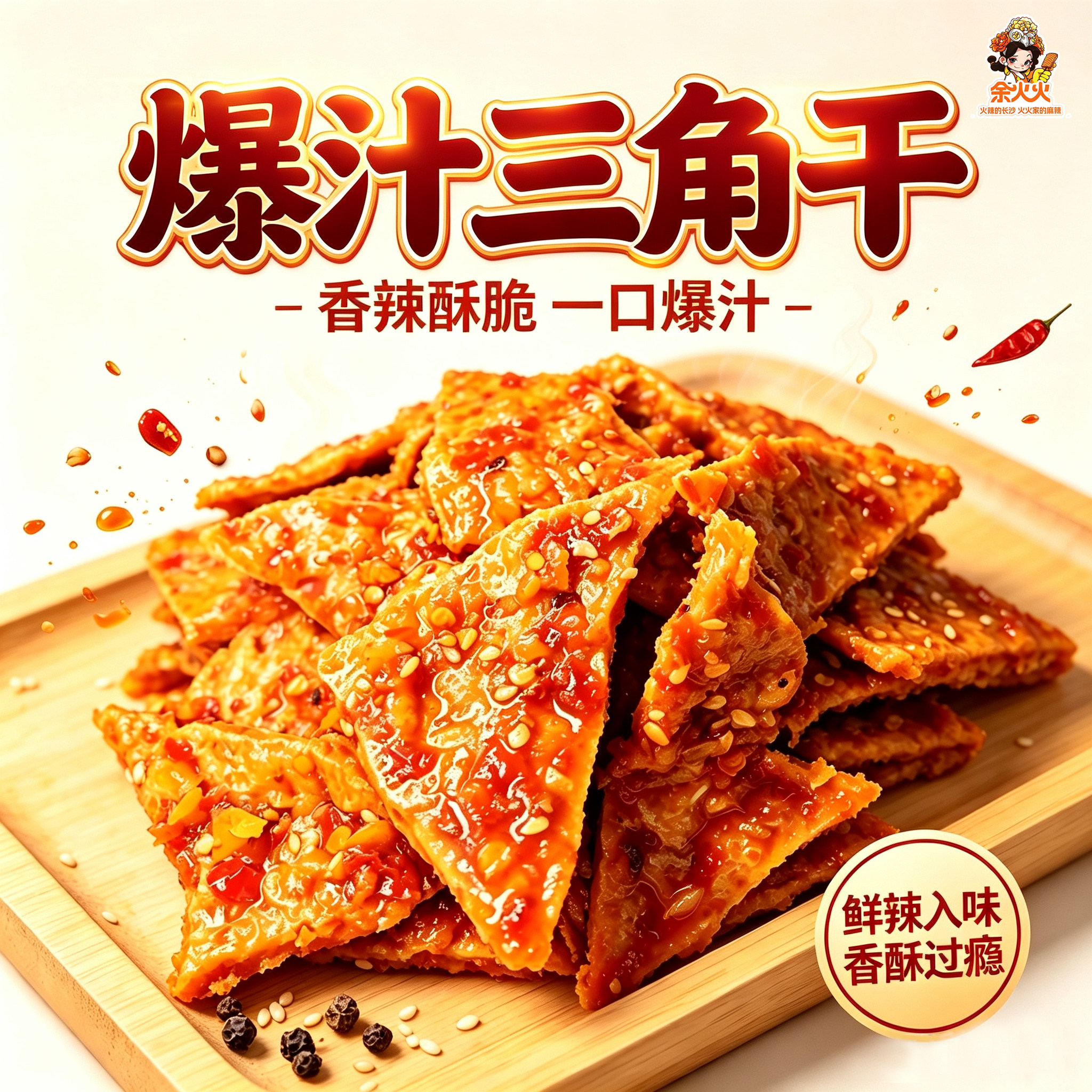 余火火爆汁三角干湖南特产香辣豆干独立小包休闲解馋追剧零食小吃