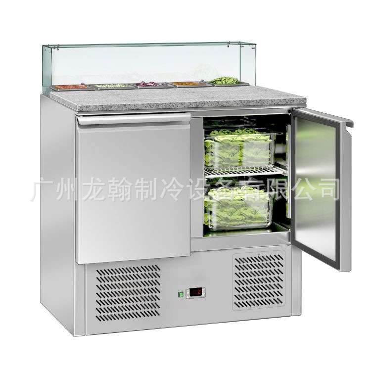 欧款风冷披萨撒料台保鲜商用沙拉台冰箱冷藏水果捞工作台操作冰柜