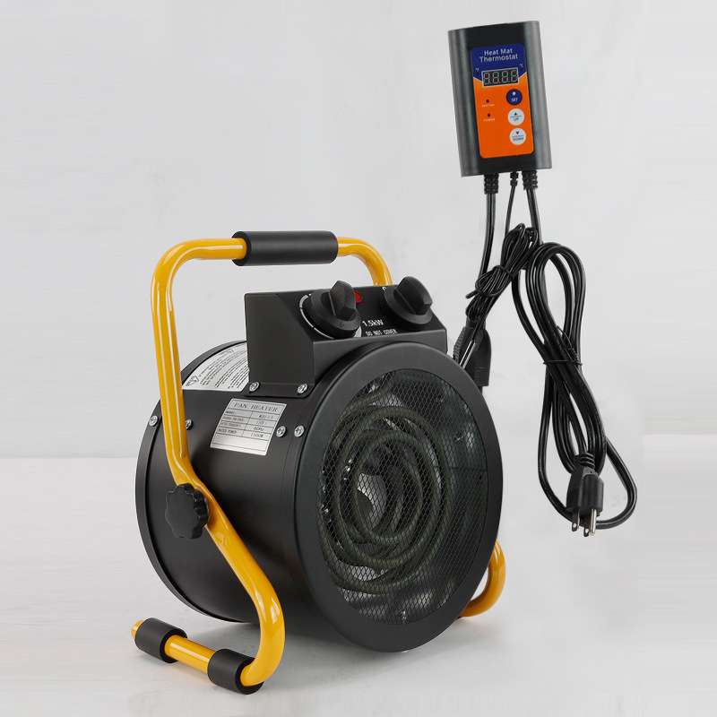 MGDJ-1.5KW暖风机带温控器取暖器电热工业大棚烘干育雏养殖浴室家