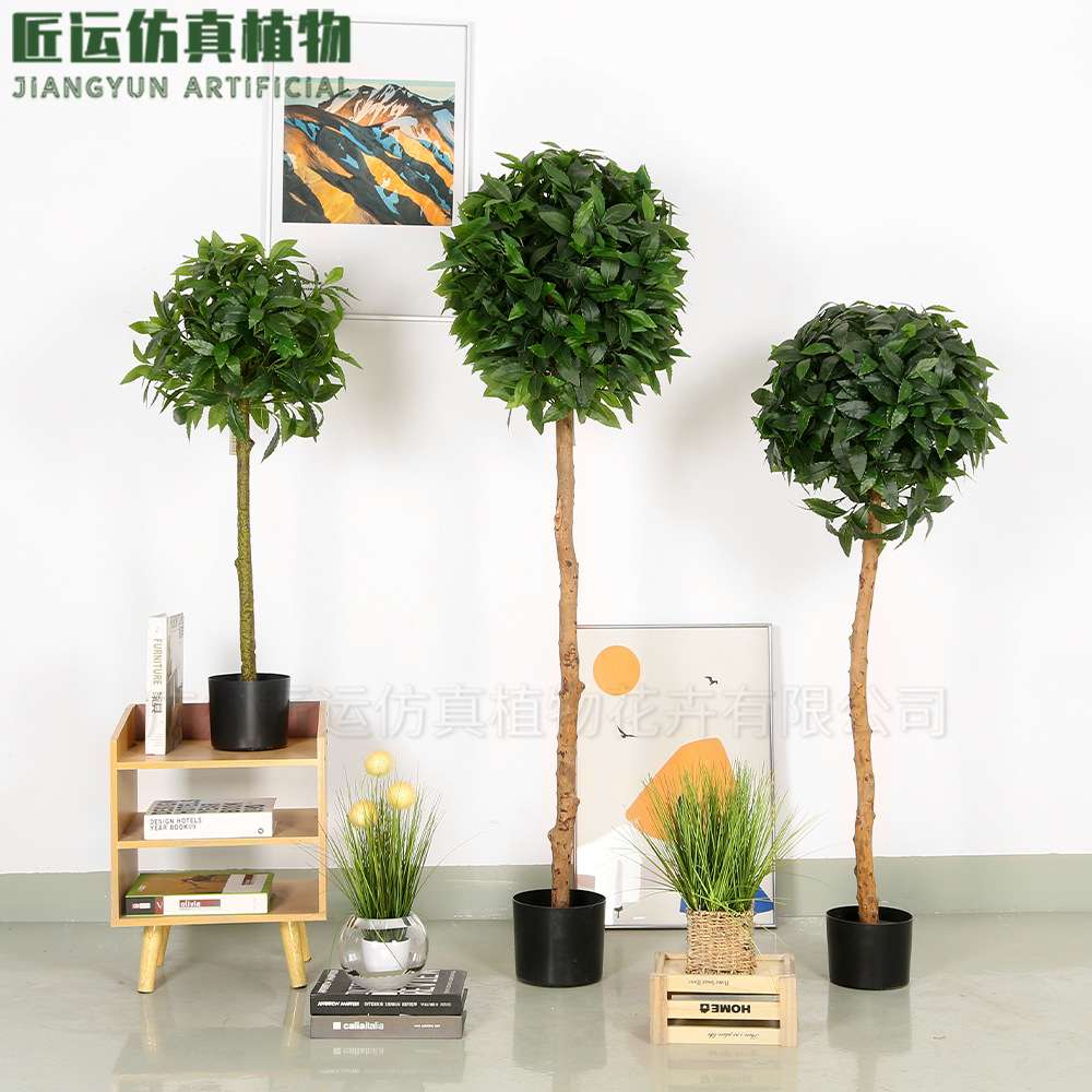 北欧绿植月桂树植物盆栽 仿真绿植物 新款绿植仿真月桂树盆栽厂家图片