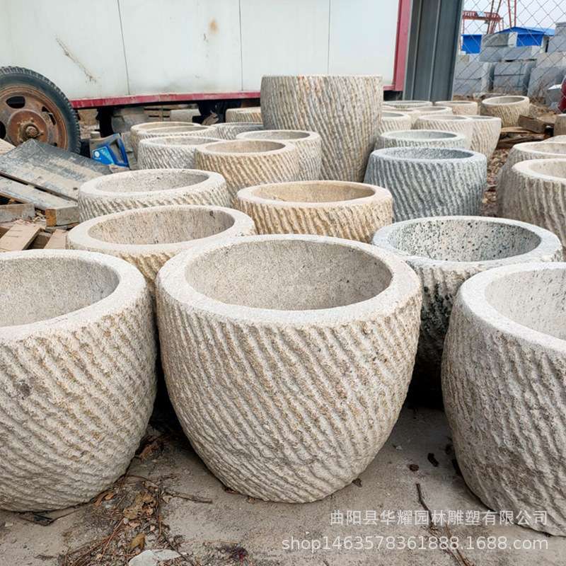石雕花岗岩蒜臼石臼家用青石打年糕打糍粑老式捣辣椒传统石窝