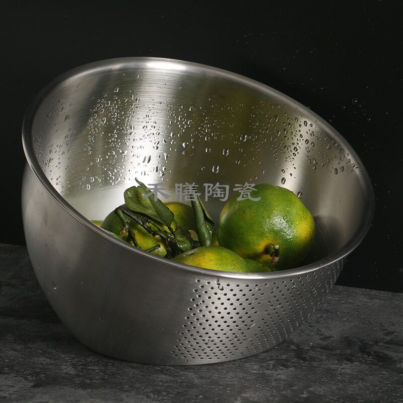 不锈钢淘米器洗菜篮厨房工具家用创意漏盆沥水篮加厚洗米筛洗菜筐