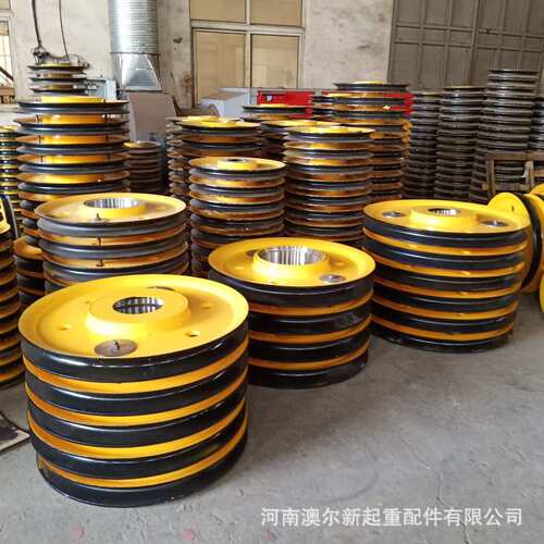 产地货源 100T钢丝绳轧制滑轮  920*310大吨位滑轮片  抓斗滑轮片