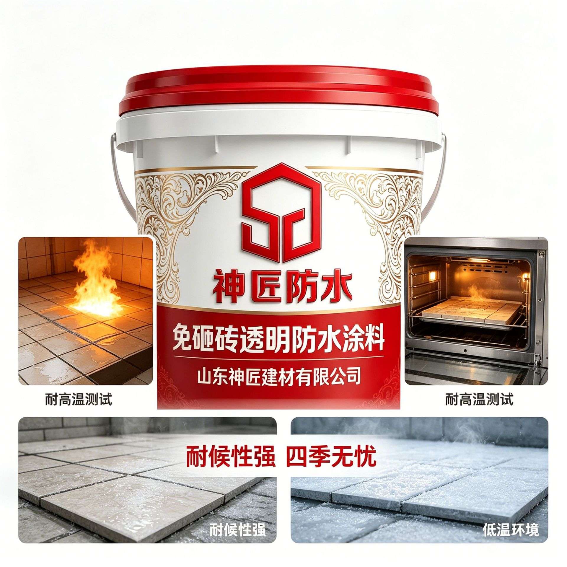 免砸砖透明天冬聚脲防水涂料卫生间厨房阳台修缮屋顶水池防水胶
